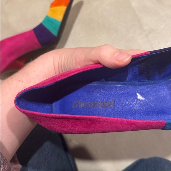 Jeffrey Campbell Women's Marveil Pride Rainbow Pointed Toe Pump Sz US 9.5 - Picture 11 of 12